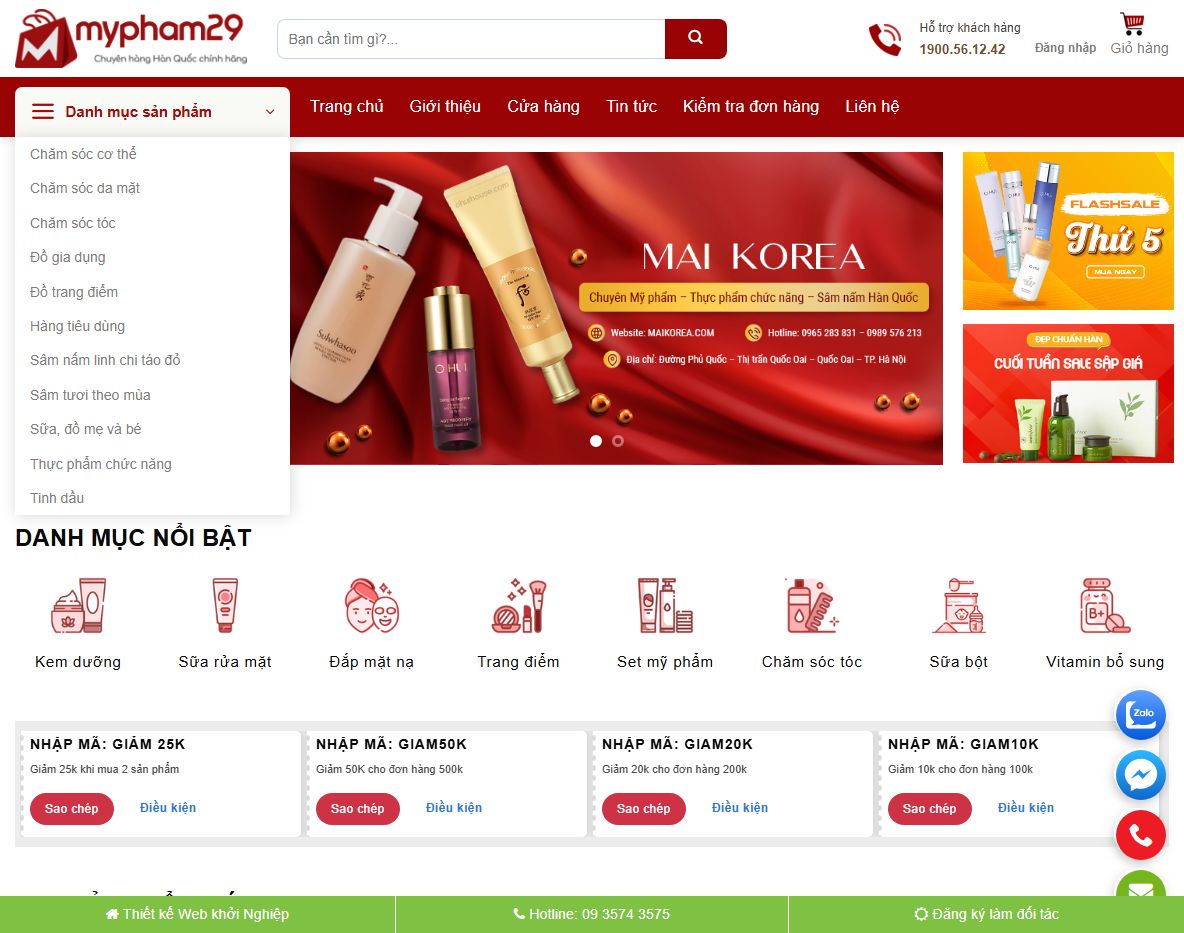 Giao diện Theme WordPress mỹ phẩm 17