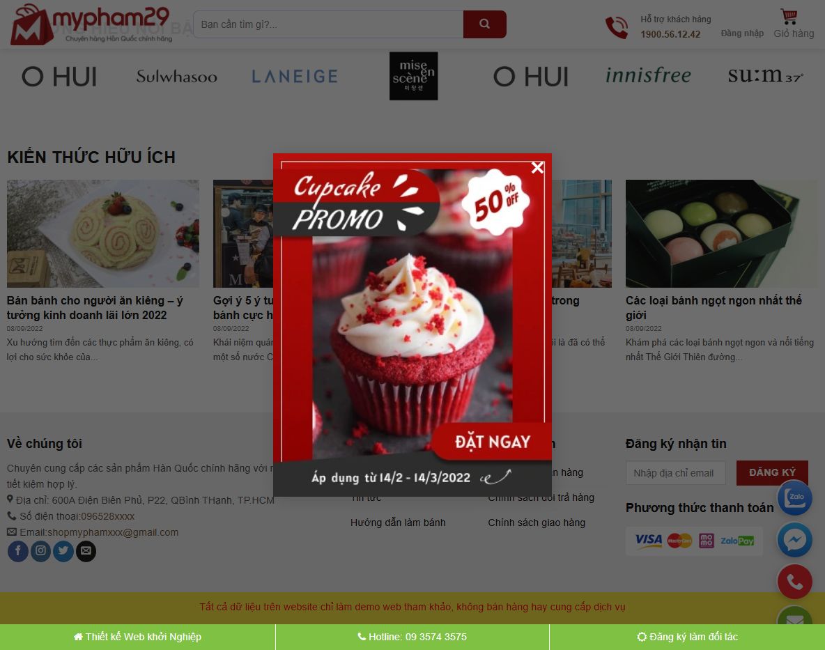 Tính năng Theme WordPress mỹ phẩm 17