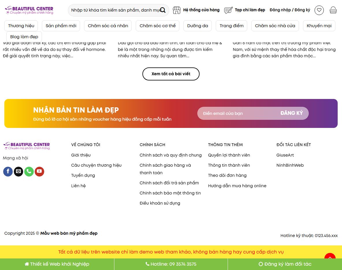 Tính năng Theme WordPress mỹ phẩm 19