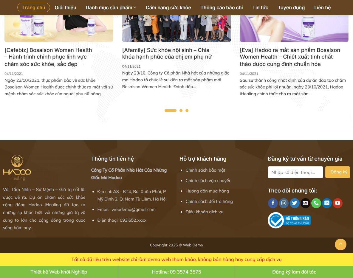 Tính năng Theme wordpress mỹ phẩm 22