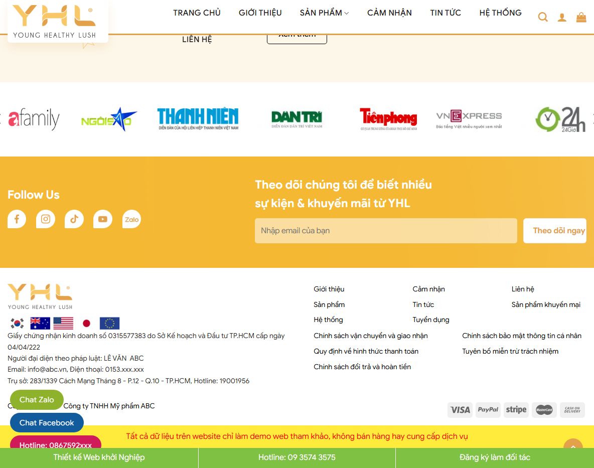 Tính năng marketing của Theme wordpress mỹ phẩm 24