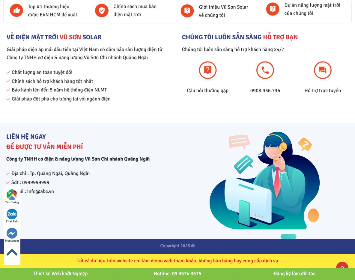 Các tính năng của Theme WordPress Solar