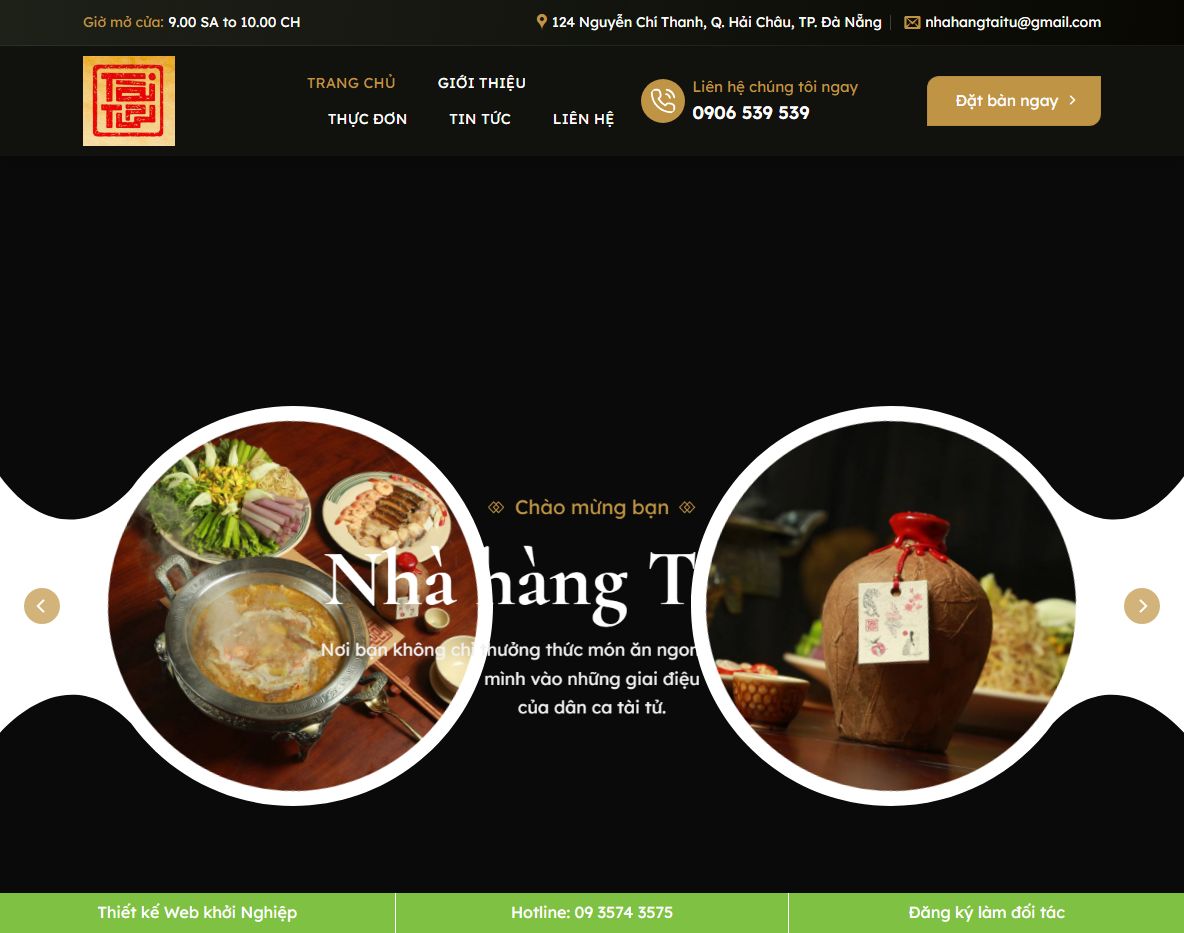 Giao diện Theme WordPress nhà hàng 06