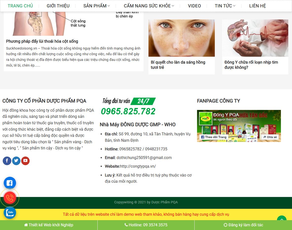 Giao diện quản trị Theme WordPress nhà thuốc 03
