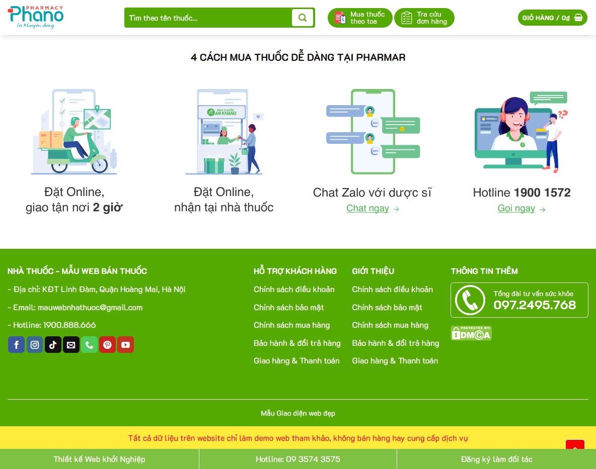 Tính năng theme wordpress nhà thuốc 04