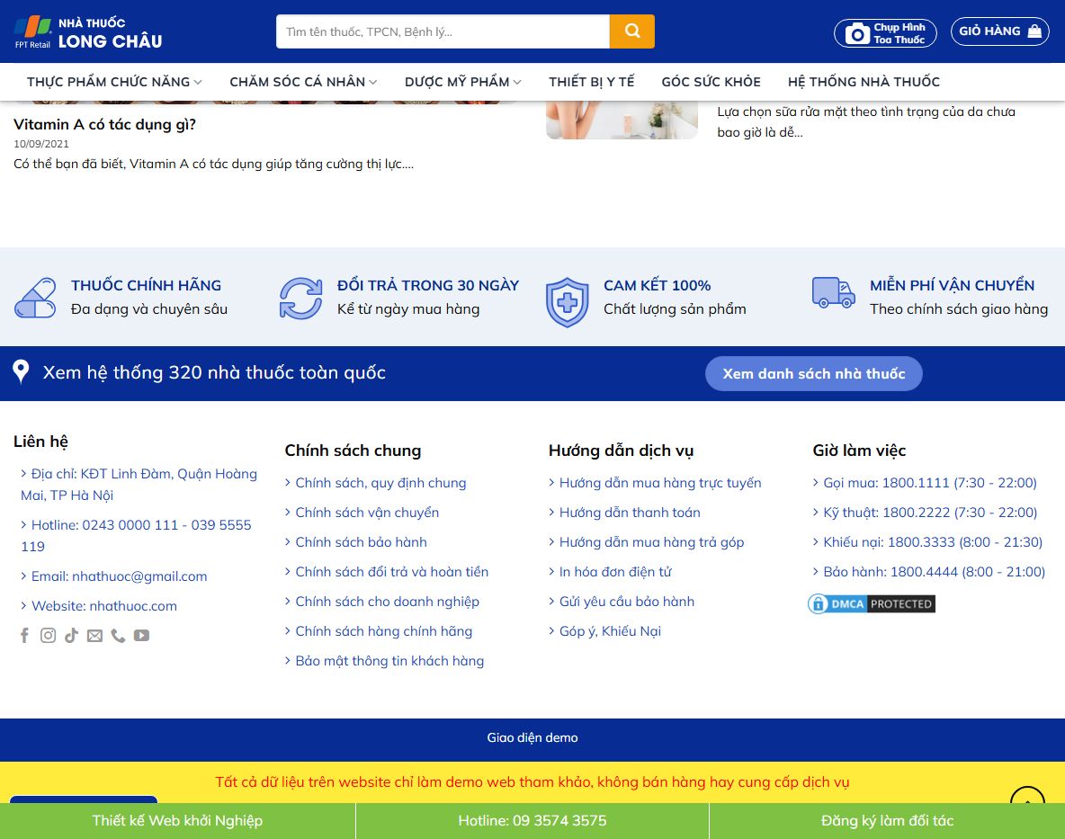 Tính năng Theme wordpress nhà thuốc 05