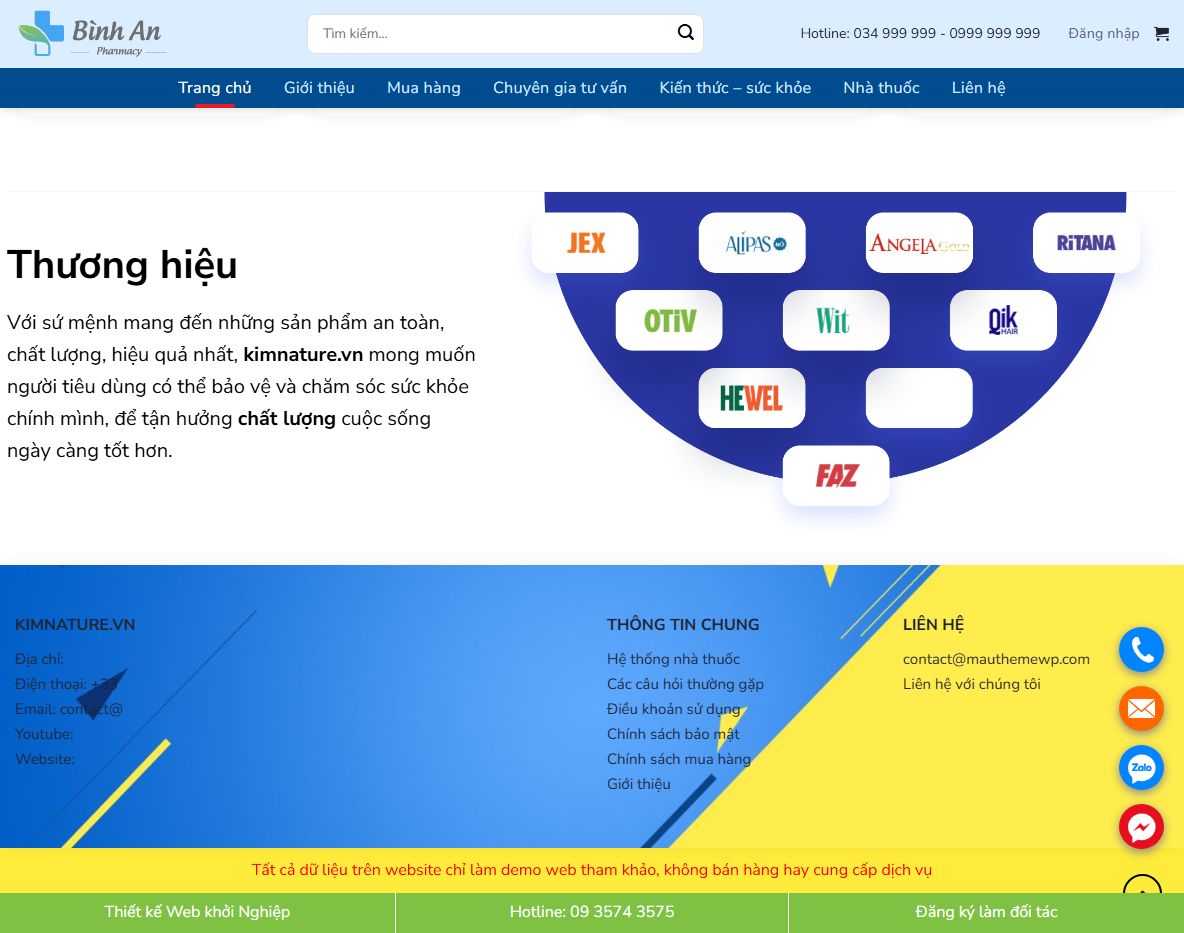 Giao diện responsive Theme WordPress nhà thuốc 07