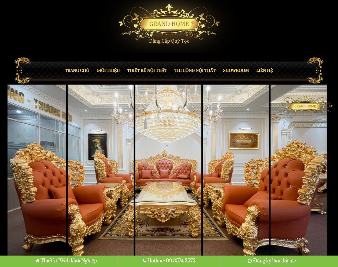 Giao diện trang chủ Theme wordpress nội thất 23