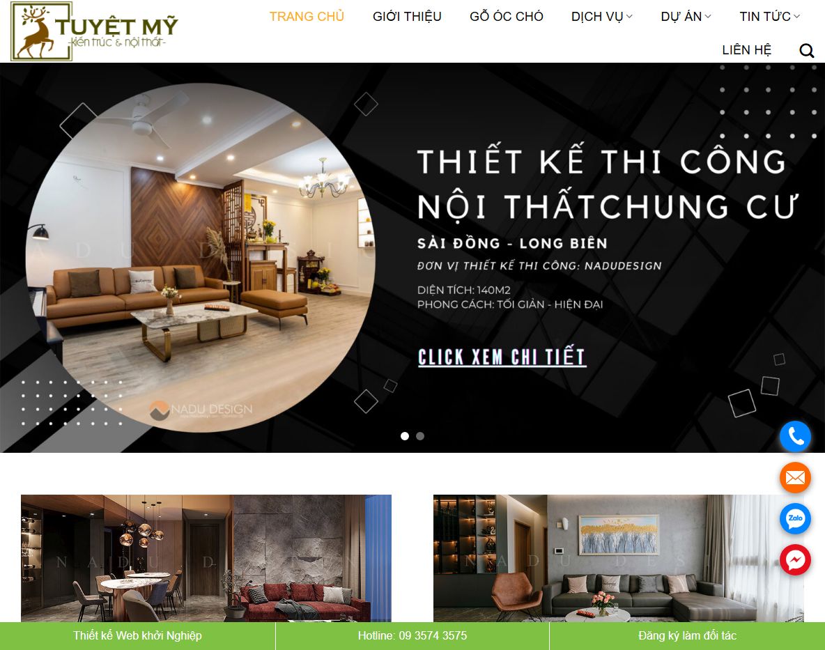 Giao diện trang chủ Theme wordpress nội thất 32