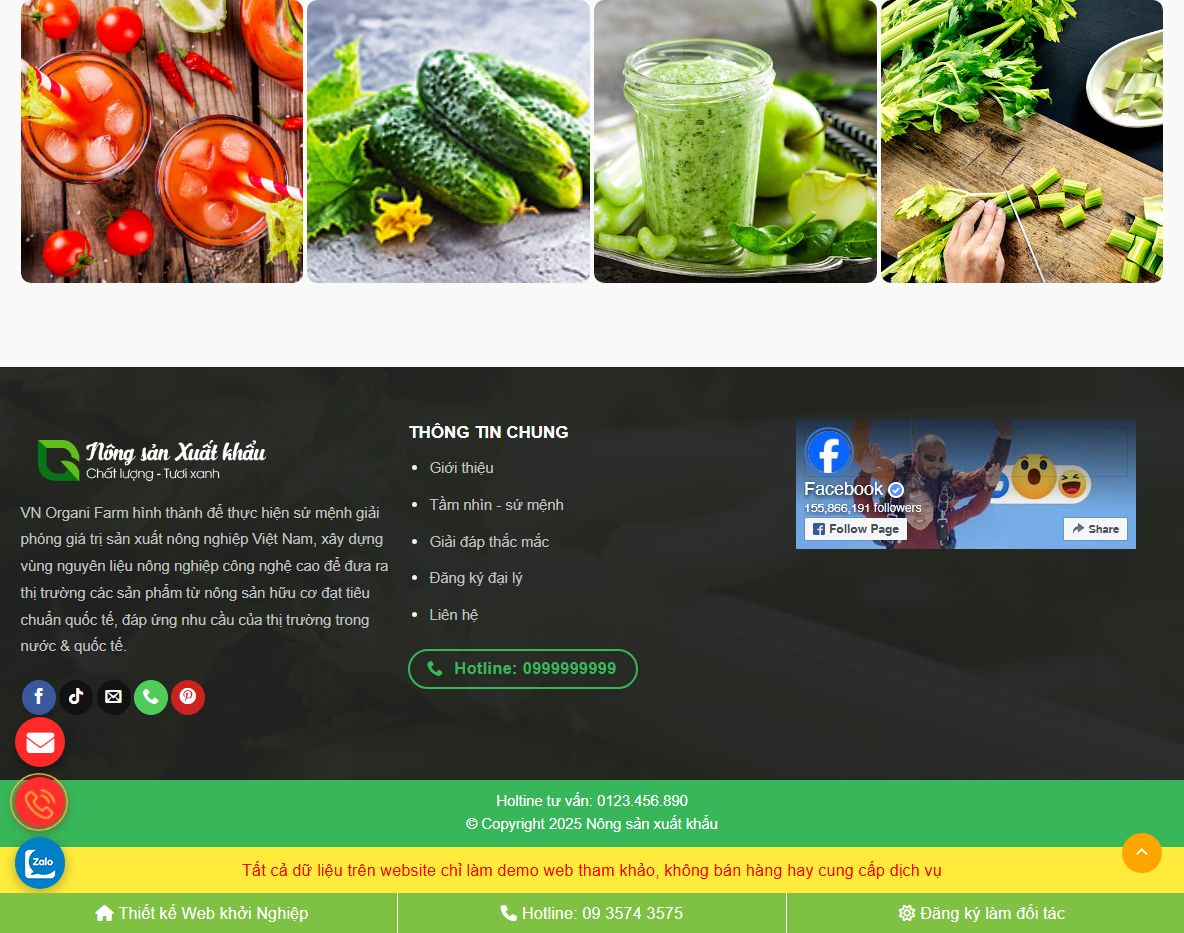 Tính năng Theme WordPress nông sản 02