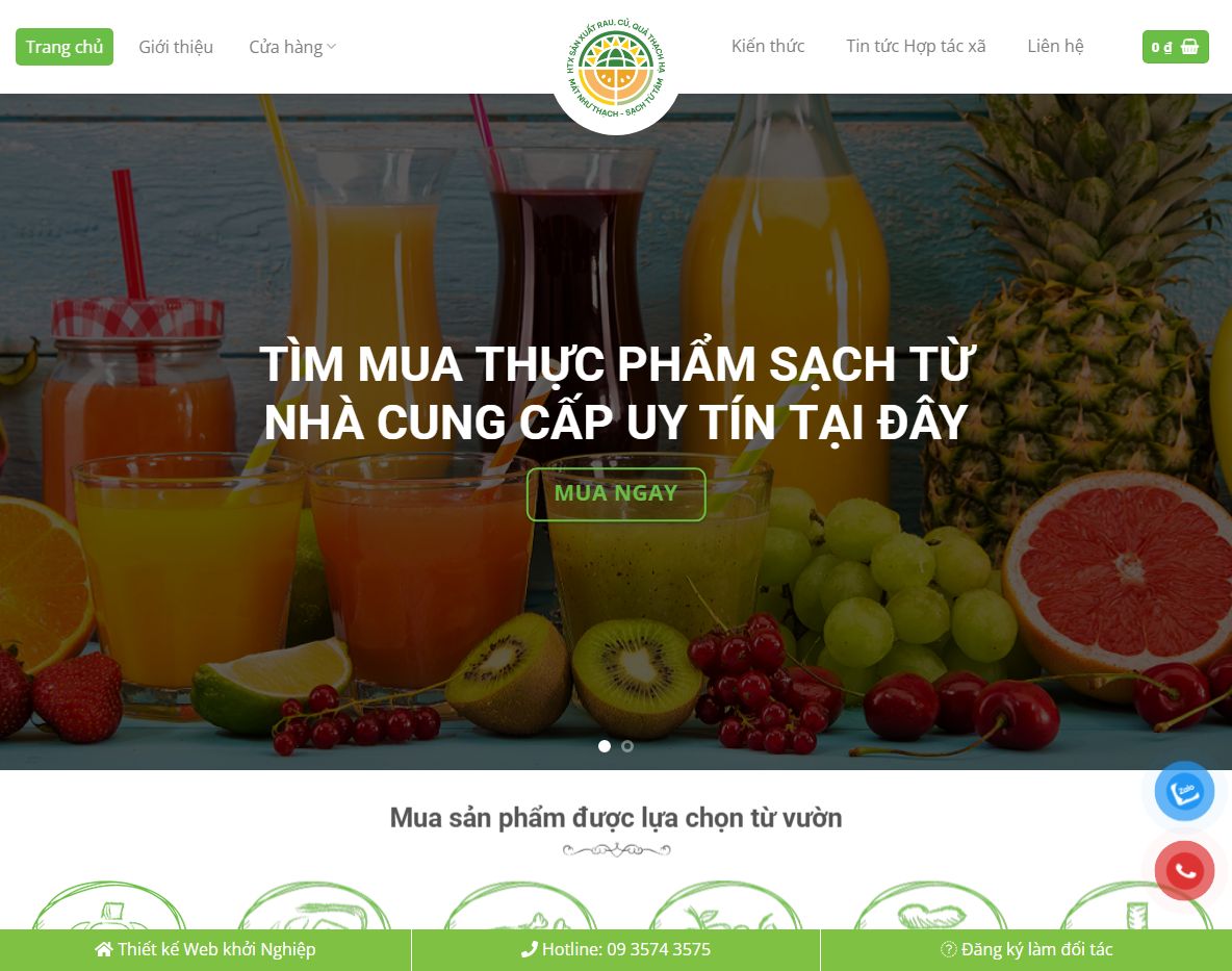 Giao diện Theme wordpress nông sản 04