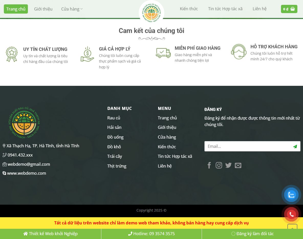 Tính năng Theme wordpress nông sản 04
