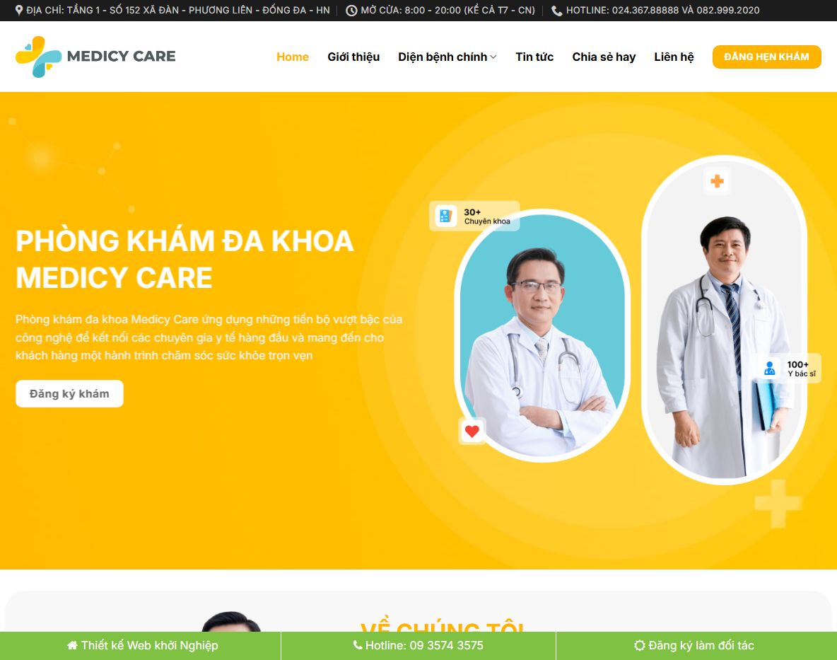 Giao diện Theme wordpress phòng khám 02