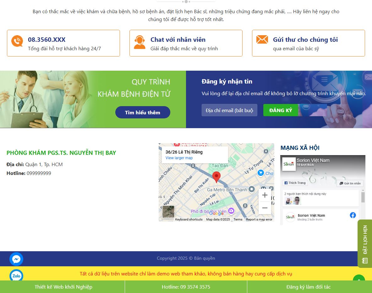 Tính năng tùy biến Theme WordPress phòng khám 05