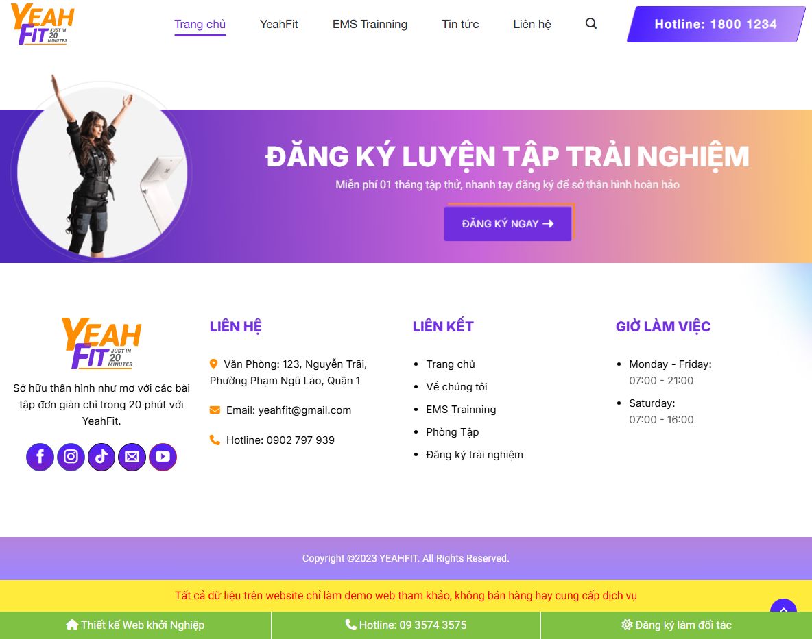 Tính năng Theme wordpress phòng tập gym 01