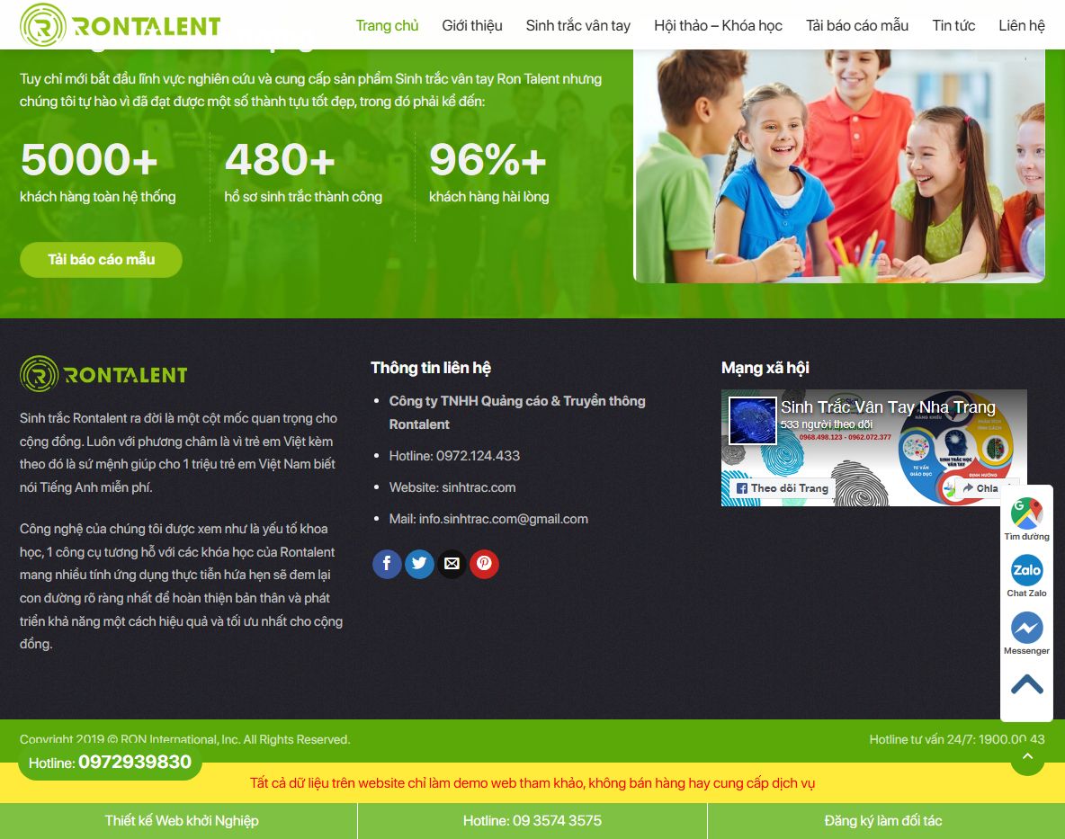 Hiệu quả kinh doanh với theme wordpress sinh trắc vân tay