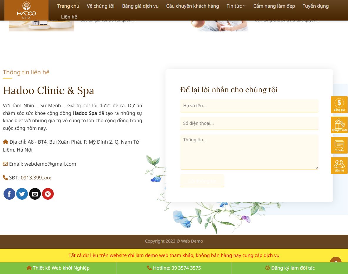 Tính năng Theme WordPress Spa 08