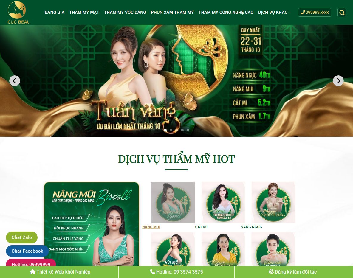 Giao diện chính Theme WordPress Spa 10