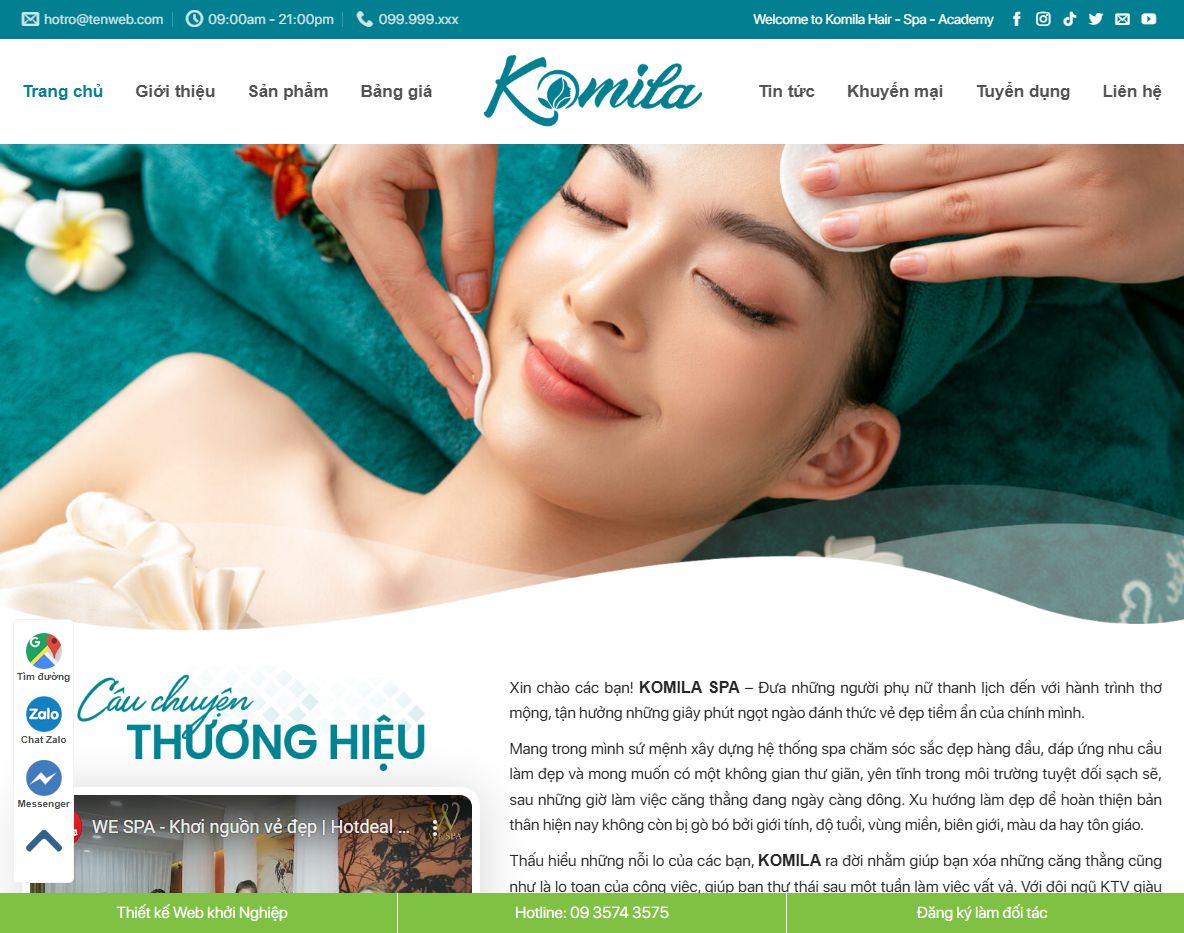 Giao diện Theme wordpress spa 11