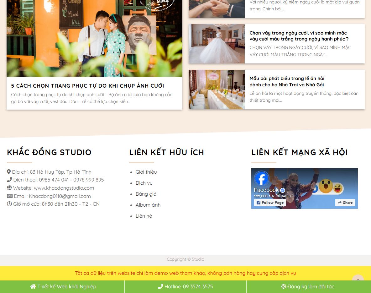 Giao diện responsive của theme