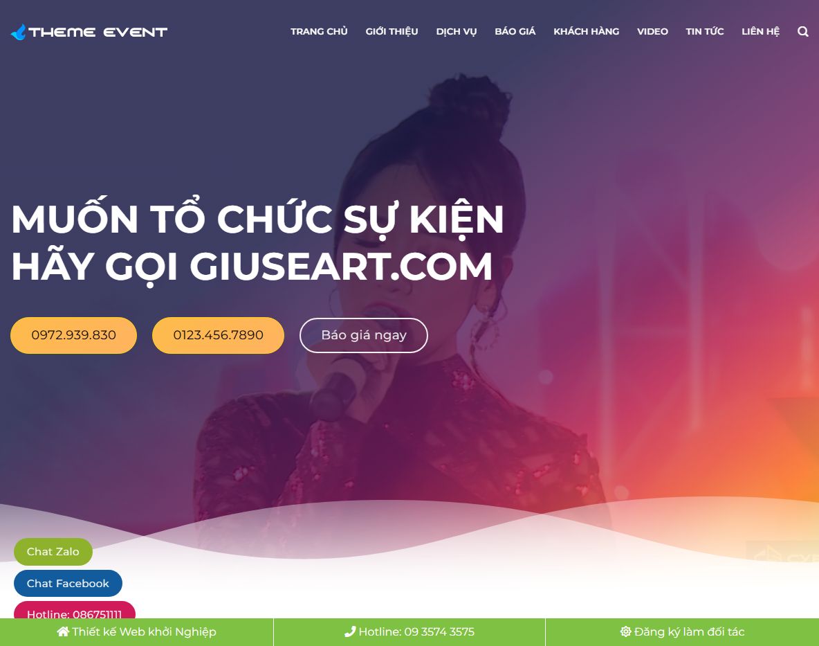 Giao diện Theme wordpress sự kiện 04