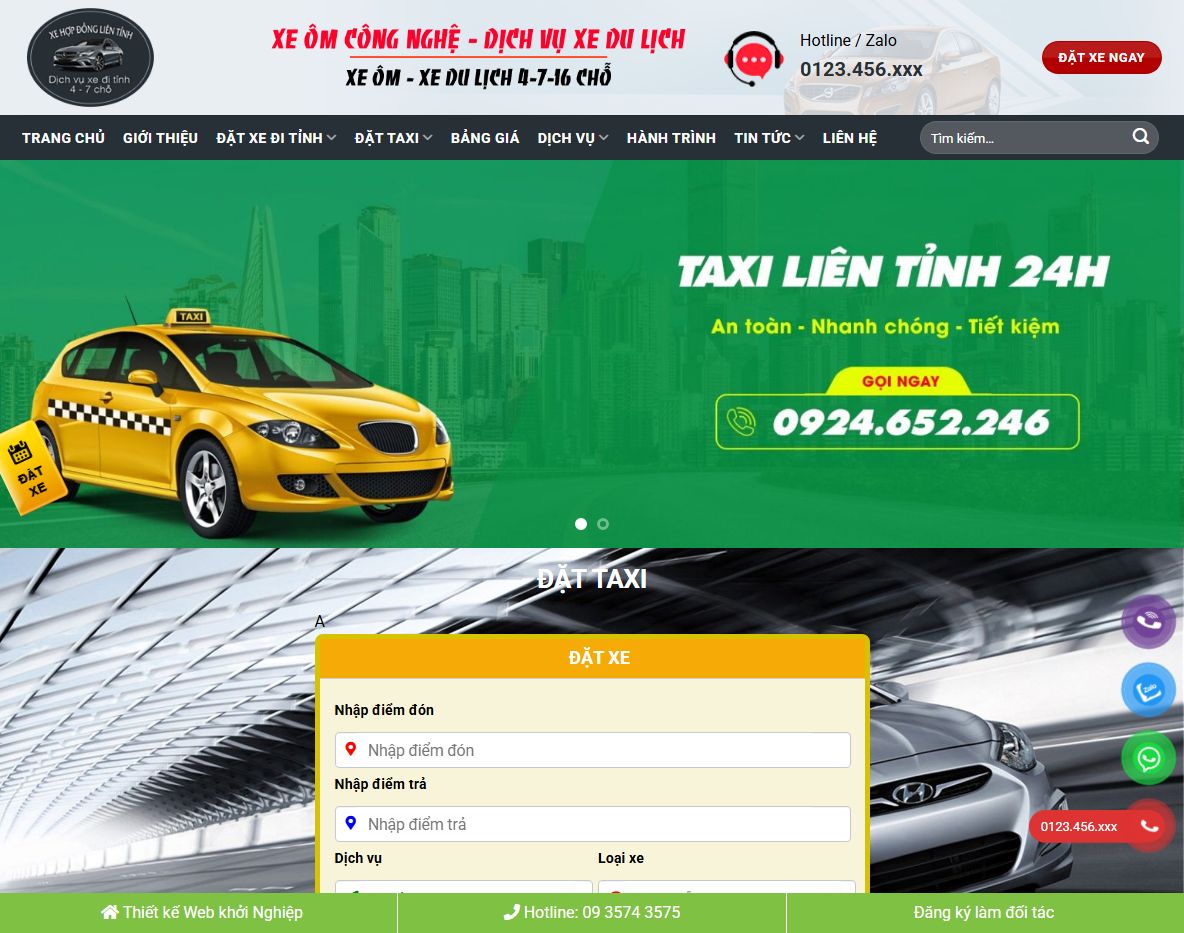 Giao diện Theme wordpress taxi 02