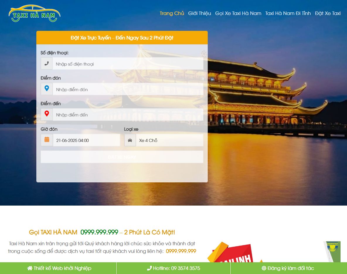 Giao diện Theme wordpress taxi 03