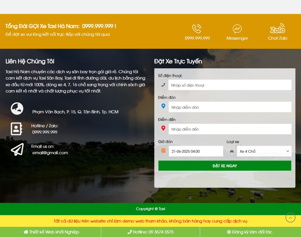 Tính năng của Theme wordpress taxi 03