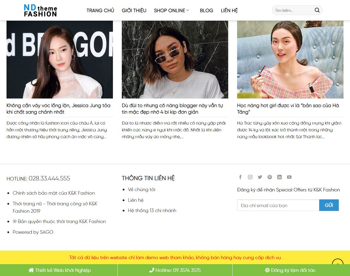 Tính năng nổi bật của Theme WordPress thời trang 05