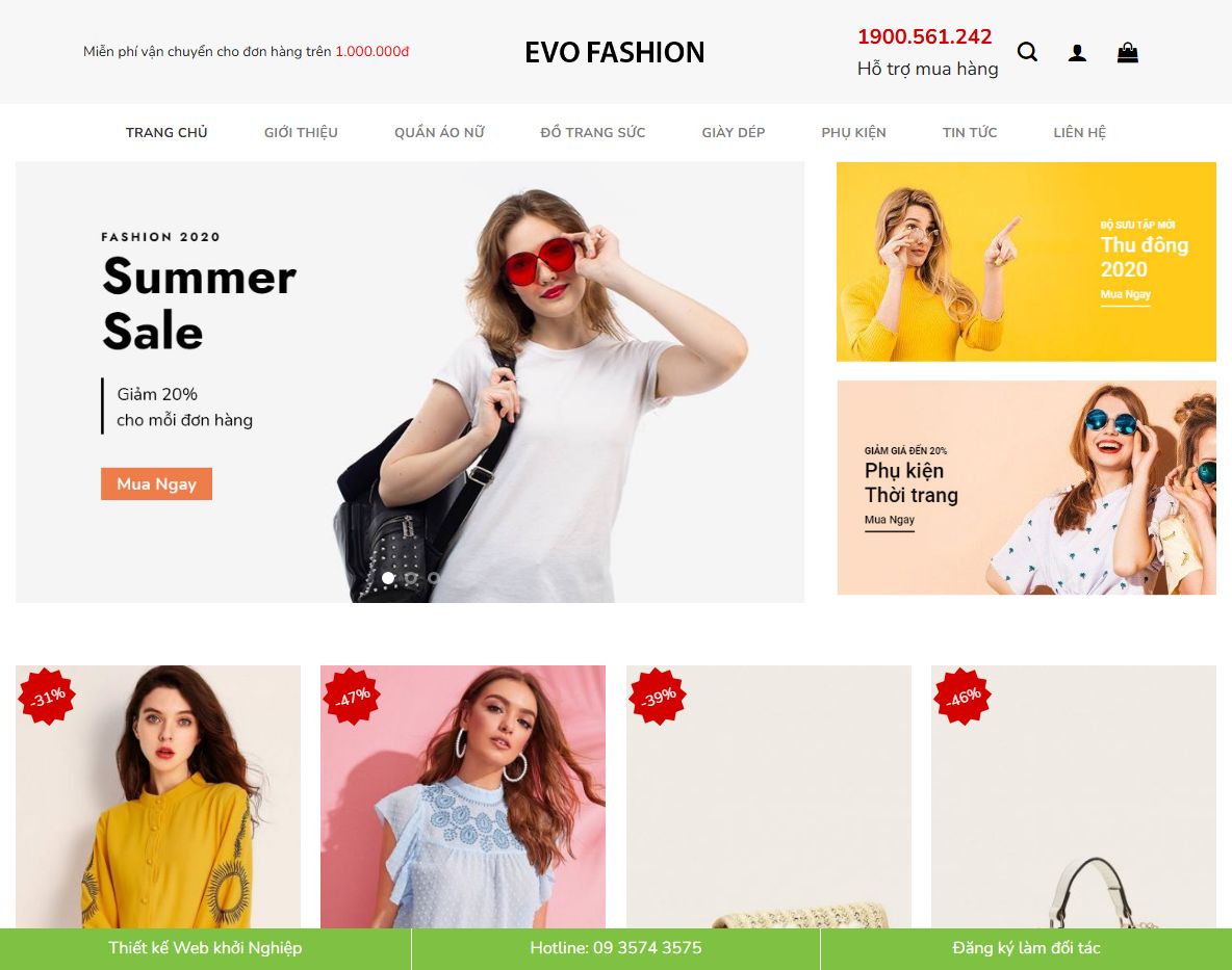 Giao diện Theme wordpress thời trang 08