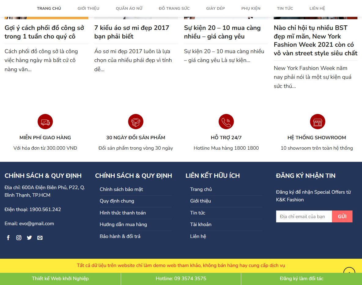 Tính năng Theme wordpress thời trang 08