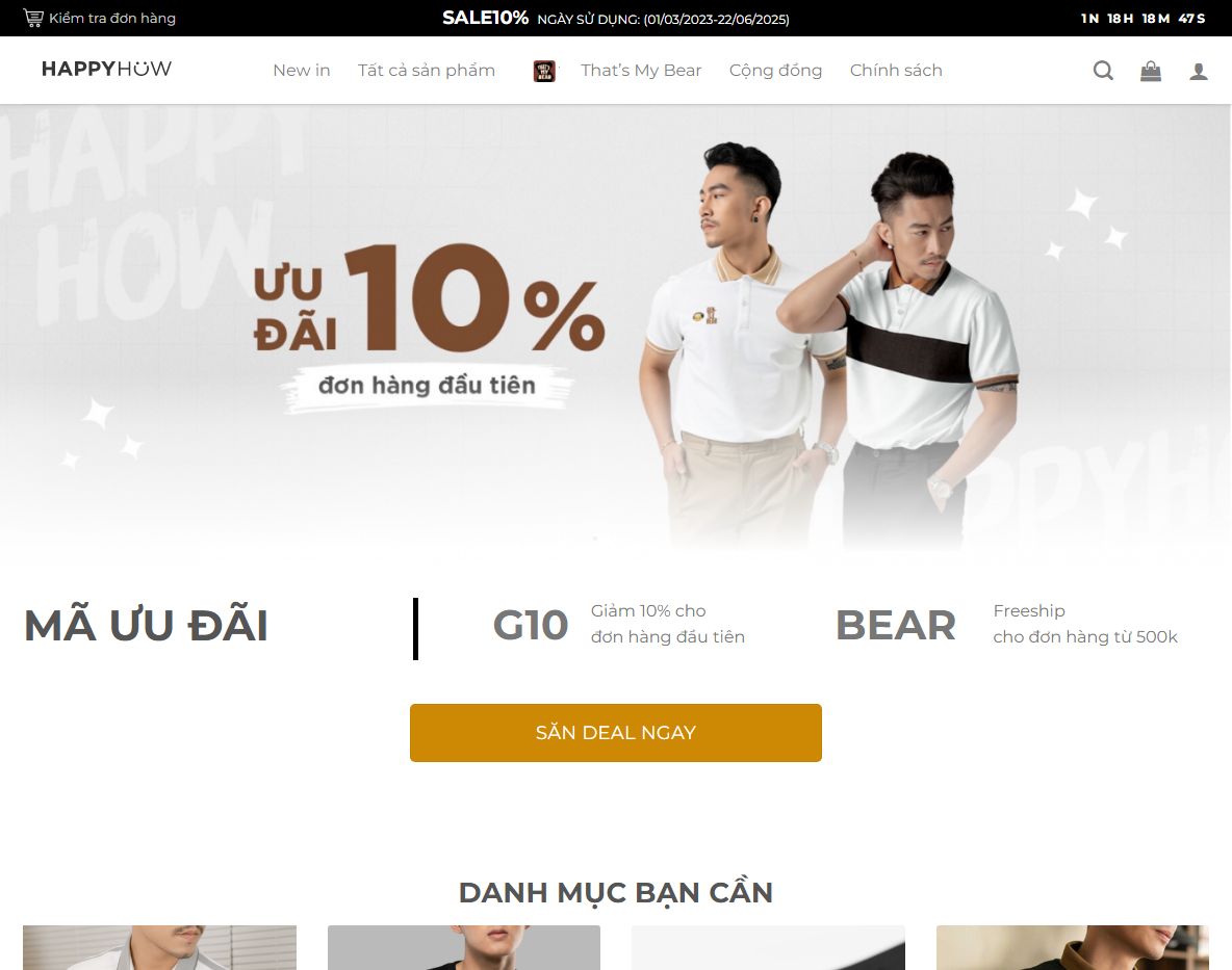 Giao diện trang chủ Theme WordPress thời trang 12