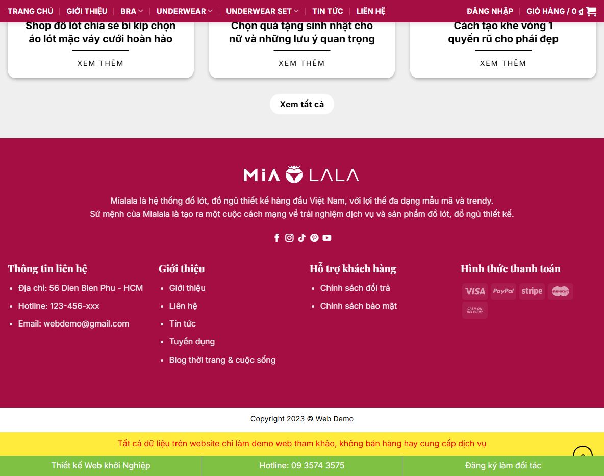 Tính năng quản trị Theme WordPress thời trang 14