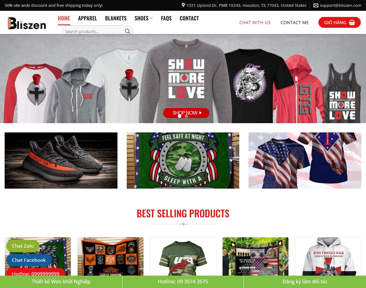Giao diện trang chủ Theme WordPress thời trang 15