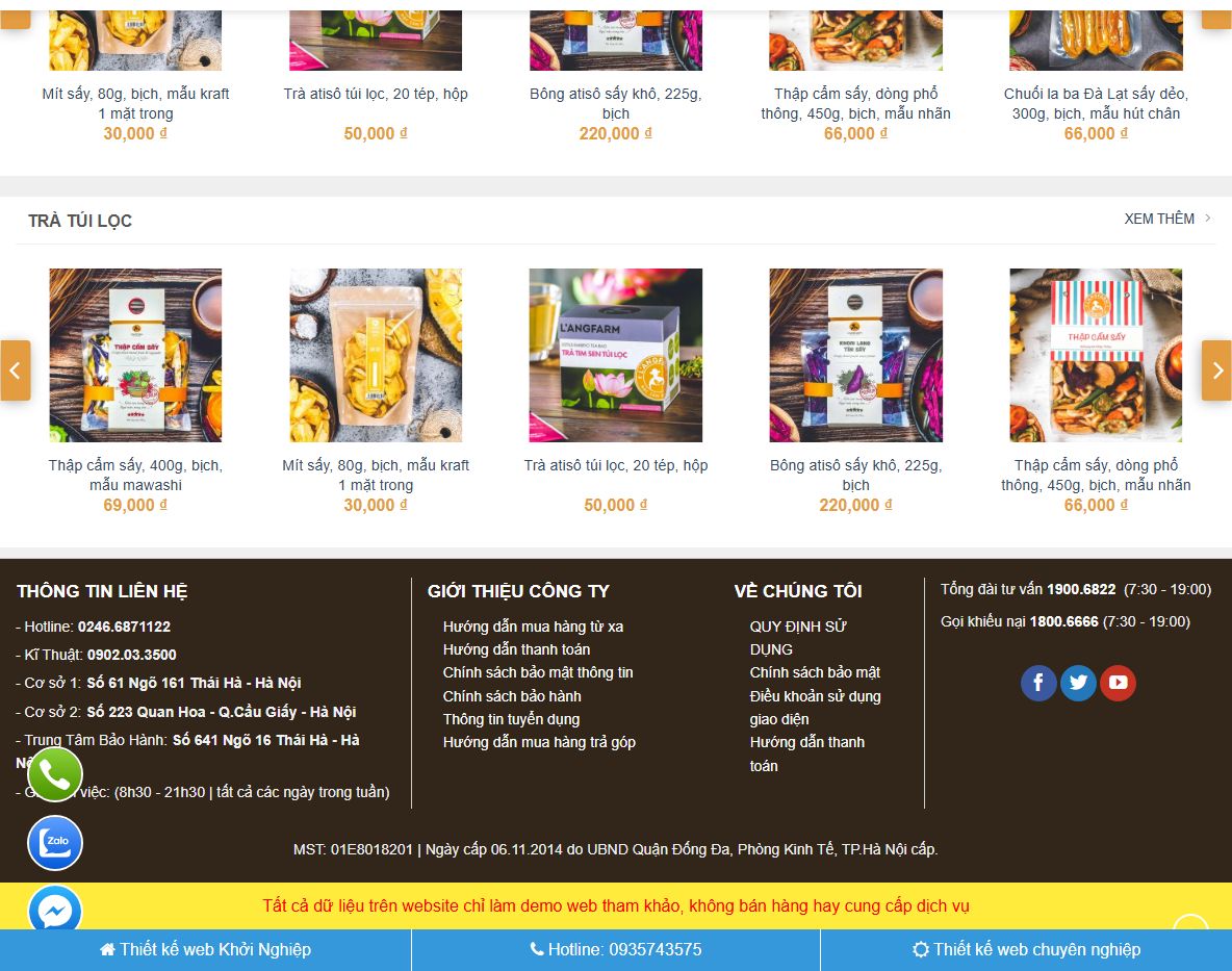 Tính năng của Theme wordpress thực phẩm 03