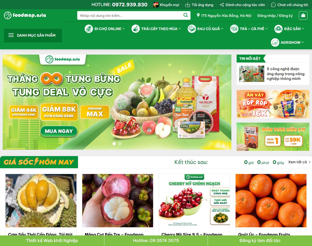 Giao diện Theme wordpress thực phẩm 06