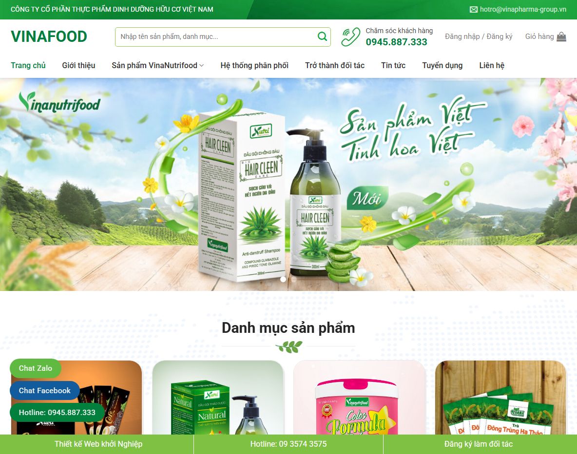 Giao diện Theme WordPress thực phẩm chức năng 09