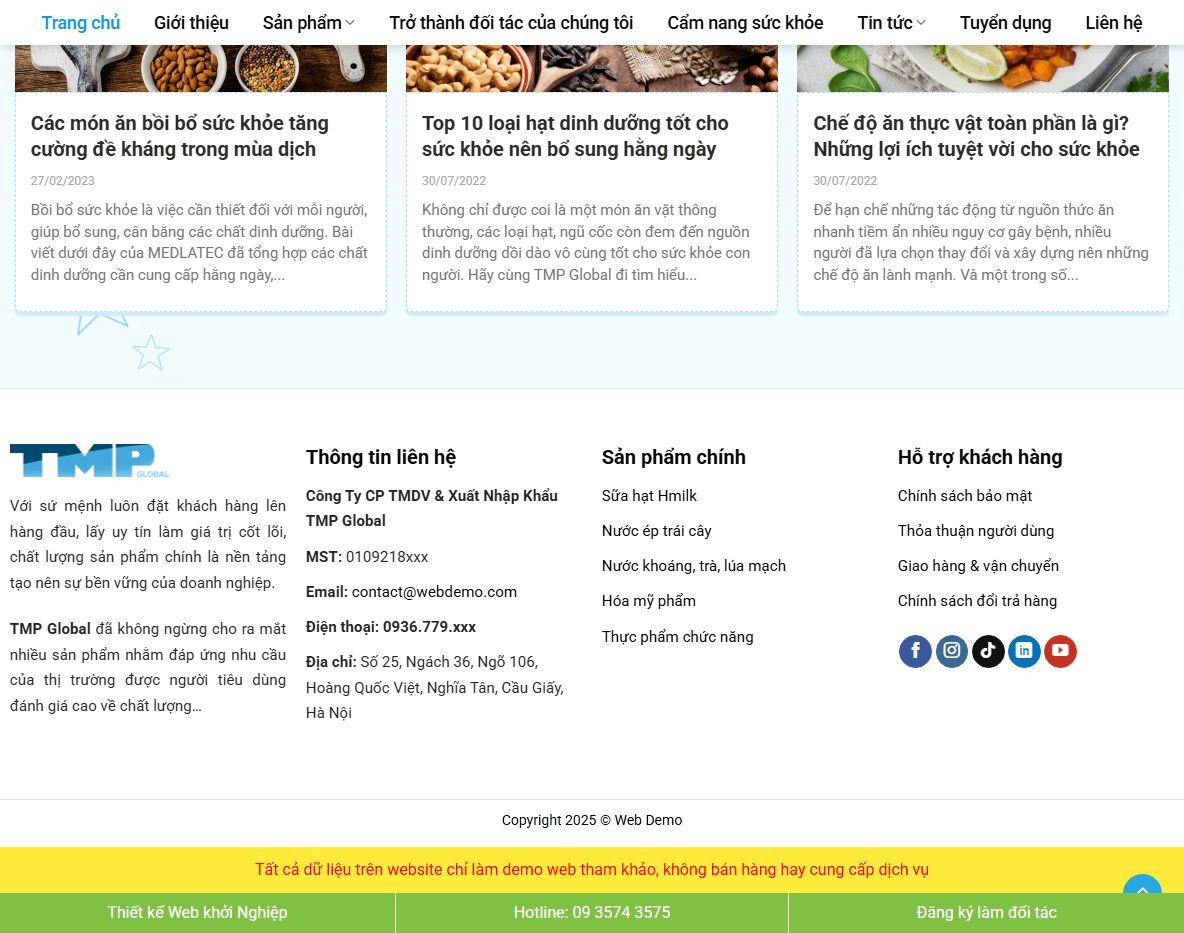 Giao diện trang sản phẩm Theme wordpress thực phẩm sạch 07