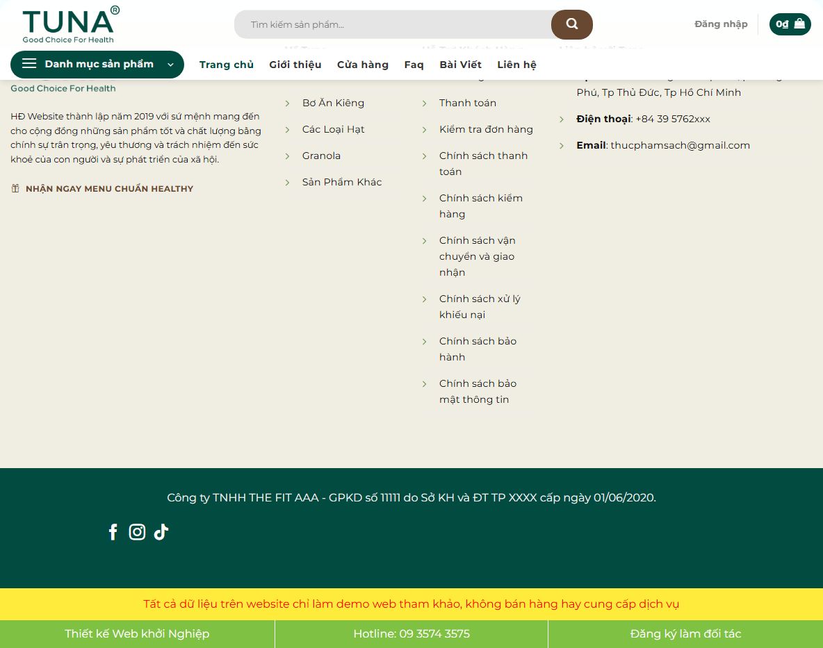Tính năng marketing của Theme WordPress thực phẩm sạch 5