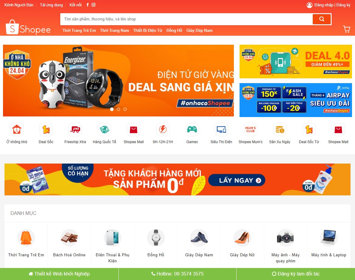 Theme wordpress thương mại điện tử đẹp giống Shopee