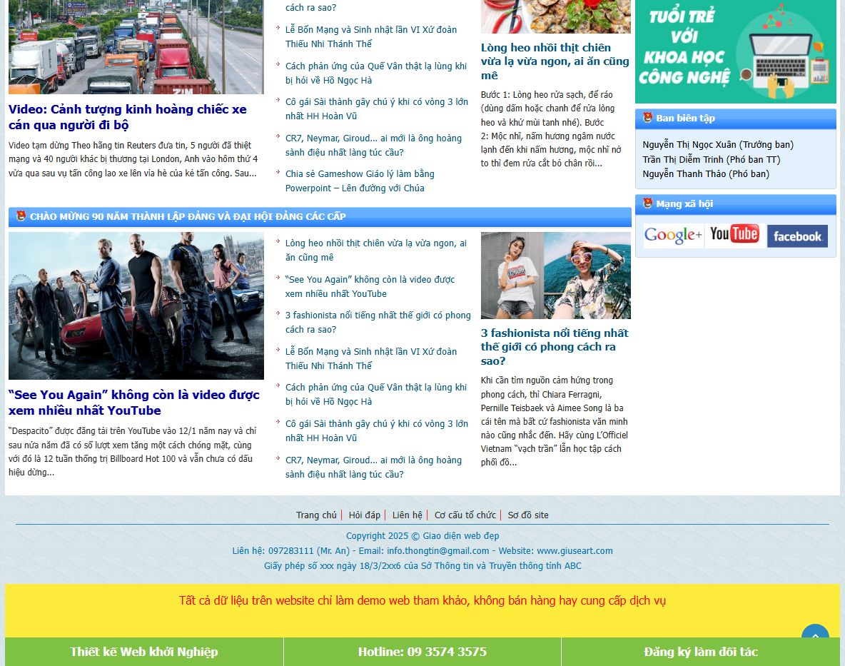 Panel quản trị Theme WordPress tin tức 12