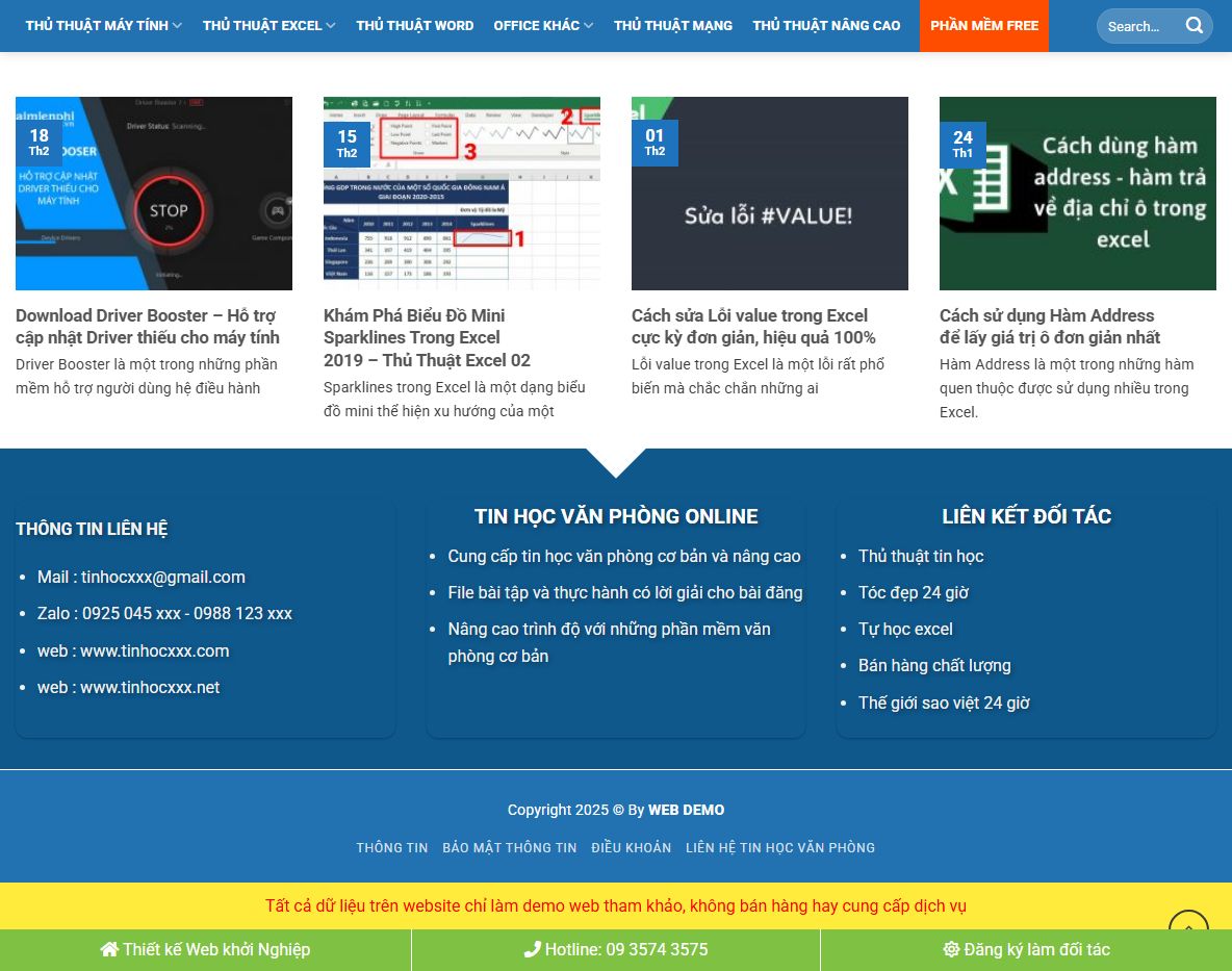 Theme wordpress tin tức thủ thuật tin học - Tính năng tùy biến