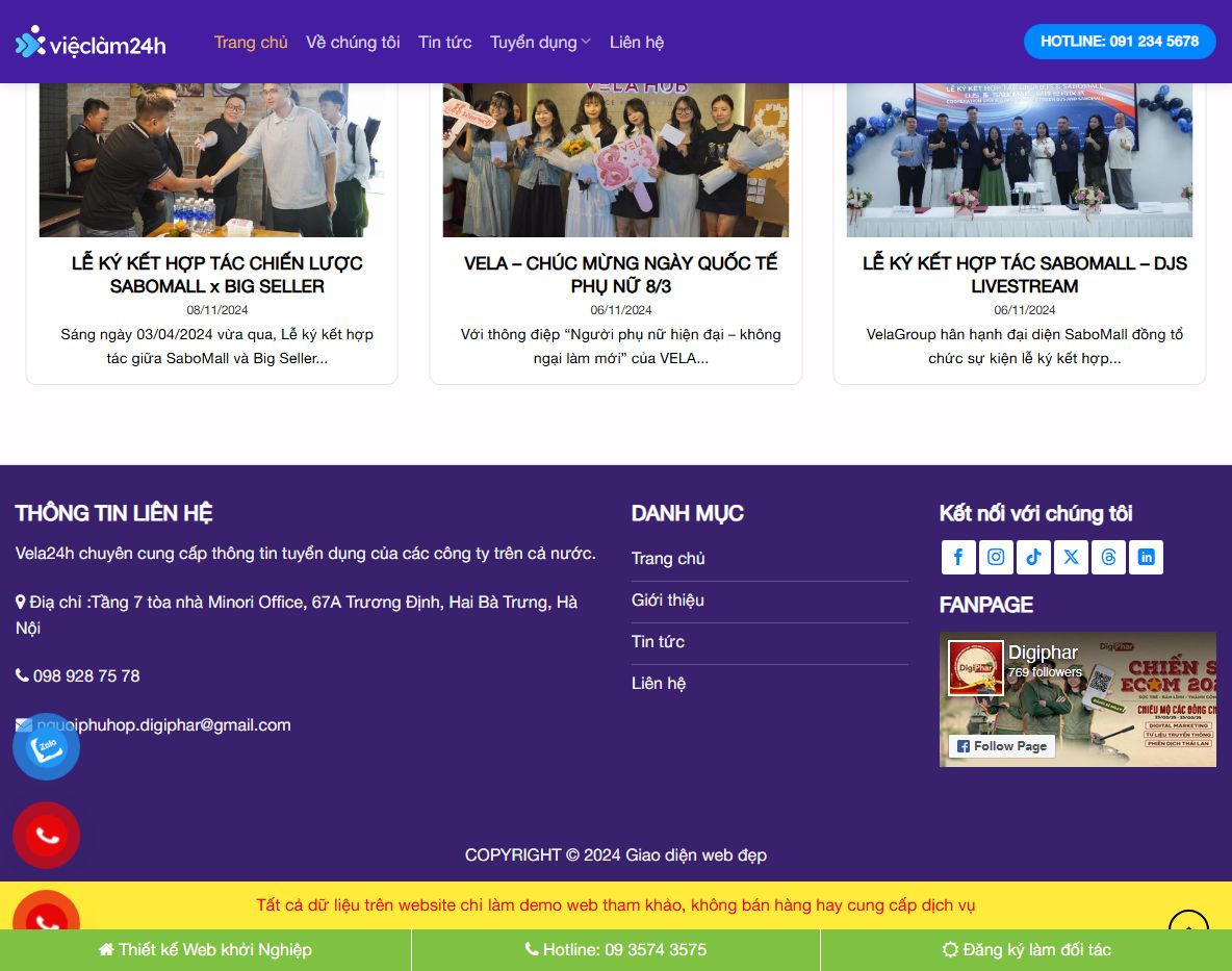Tính năng của Theme wordpress tuyển dụng 03