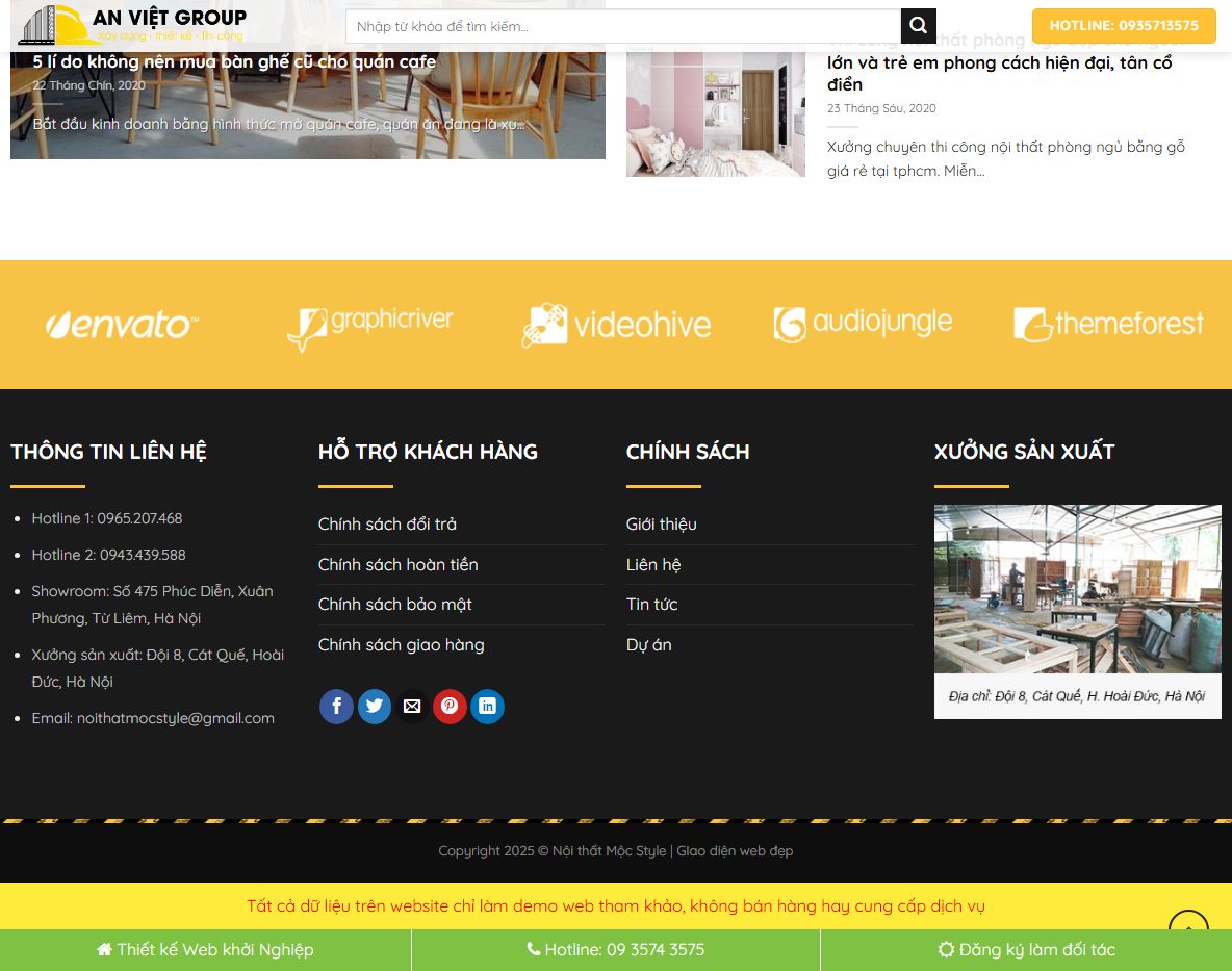 Giao diện trang dự án Theme WordPress xây dựng 05
